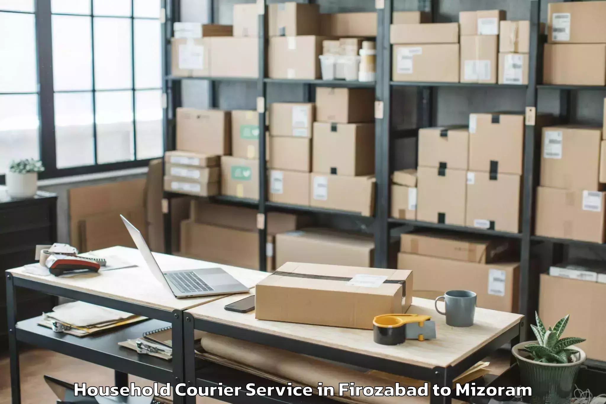 Easy Firozabad to Lungsen Household Courier Booking